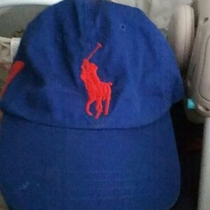 Blue and red ralph lauren polo hat